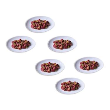 Imagem de Conj Pratos De Sobremesa Ovais Orgânico 6 Pçs Porto Brasil Branco