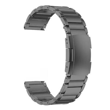 Imagem de VELORE Pulseira de titânio luxuosa de 22 mm para Huawei Watch4/4Pro GT2/3Pro de 46 mm para Samsung Watch 46 mm 3 e 45 mm (cinza, Gear S3)
