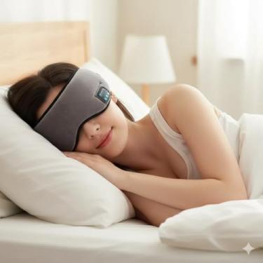 Imagem de Máscara Para Dormir Bluetooth Tapa Olho Com Fone Sem Fio Relaxante