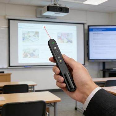 Imagem de Controle remoto de apresentador sem fio, clique de apresentação com hiperlink e controle remoto de volume PowerPoint Office Clicker para Keynote/PPT/Mac/PC/Laptop