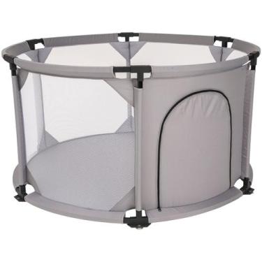 Imagem de Cercado Cercadinho Chiqueirinho Kiddo Ici 134 x 134 Cinza