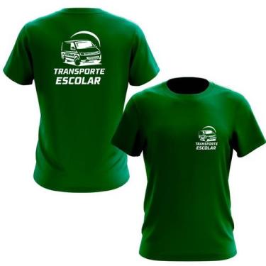 Imagem de Camiseta Transporte Escolar - Estampa Norte, G2, Cinza chumbo