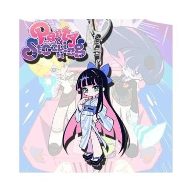Imagem de Chaveiro De Acrílico Kawaii Anime Com Meia, Cinta-liga E Laço, Pingent