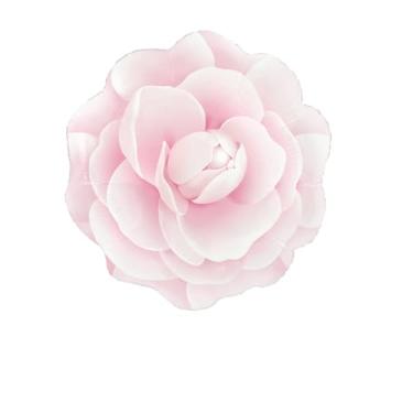 Imagem de 4 balões de coração de camélia rosa