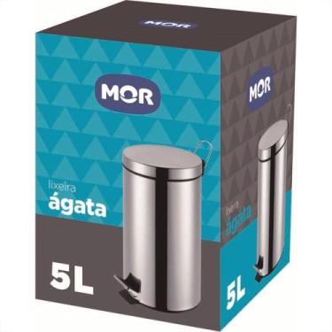 Imagem de Lixeira Mor Inox 5L Com Pedal, Inox