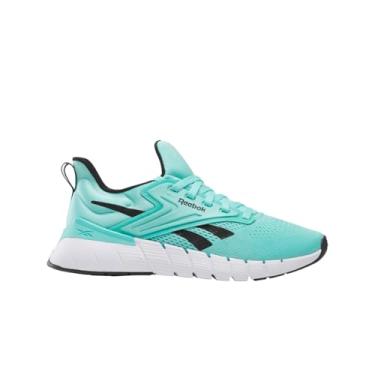Imagem de Reebok Nano Gym Tênis feminino para treino e caminhada, Preto/Calçado Branco/Ai Aqua, 39