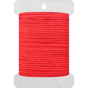 Imagem de QCZKB Fio de crochê clássico 100% fio de algodão puro, nº Col: 666, vermelho brilhante de Natal