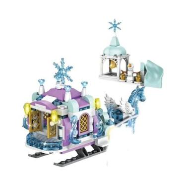 Imagem de Conjunto De Blocos De Montar Castelo Da Rainha Da Gelo Elsa 350 Peças 