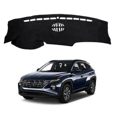Imagem de BOLTRY Capa de painel para Hyundai Tucson 2022-2024 antiderrapante console central protetor solar brilho raios UV acessórios