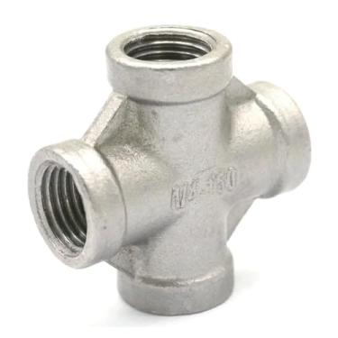 Imagem de Conector de 4 vias fêmea de aço inoxidável 304 de 1/10.2 cm, encaixe de tubulação, água, óleo, ar, 230 PSI DWBPGVUN
