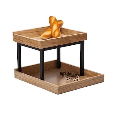 Imagem de Suporte de bolo suporte de bolo rack de exibição de padaria sobremesa pastelaria rack de armazenamento de frutas 2/3 camadas suporte de cupcake (duas camadas)