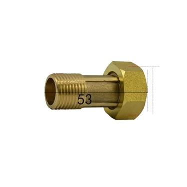 Imagem de 3/10.2 cm fêmea para 1/5.1 cm macho alongamento latão união tubulação água gás óleo para medidor de água