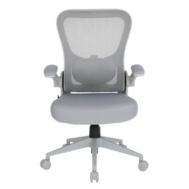 Imagem de Cadeira de Escritório Ergonômica, DT3 Vita, Braço Rtátil até 90º, Apoio Lombar Ajustável, Mesh Spandex Respirável, Tecido Softex, Confortável, Espuma Injetada, Certificada NR-17 (Grey Frame)