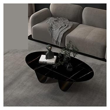 Imagem de Mesa lateral para sala de estar, mesa de centro, apartamento pequeno, ardósia criativa, redonda, simples, luz doméstica, mesa de salão de beleza (cor: 1) (6)