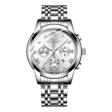 Imagem de Relógio Glow-in-the-Dark Calendar Business Steel Strap Men - J-One