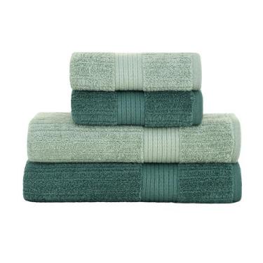 Imagem de Kit Jogo de Toalhas Buddemeyer 4 Peças Banho e Rosto Fio Penteado Cane