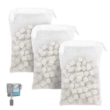 Imagem de Kit de mídia de filtro Biomax de 420 g para filtro de energia AquaClear 70, A1373 anéis biológicos de 70 galões oferecem filtragem biológica estágio três, para aquários de água doce e salgada com