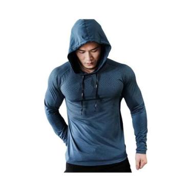 Imagem de Camiseta De Manga Longa Para Fitness Masculina, Hoodie Para Corrida, S