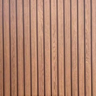 Imagem de Papel de Parede Adesivo Ripado de Madeira, Autocolante 10 Metros para Sala e Quarto, Textura Natural Fácil de Instalar, Decoração Residencial (Ripado Escuro,10 Metros)