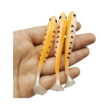 Imagem de Iscas De Pesca Artificiais Coloridas 5pcs 8cm T-Tail Isca Macia 4.5g A