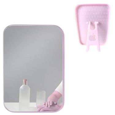 Imagem de Espelho Retangular de Mesa com Suporte Maçã para Maquiagem - New Goods