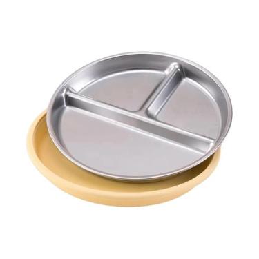 Imagem de Prato De Aço Inoxidável Para Crianças Com Sucção Destacável, Tigela De