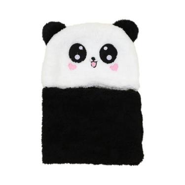 Imagem de Balaclava Infantil De Inverno Em Veludo Coral Com Desenho De Coelho, C