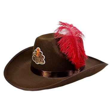 Imagem de Chapéus de cowboy para mulheres – acessório de cabeça para cosplay de Ação de Graças | Chapéu de festival de música – para crianças, adultos, baile de , de Ação de Graças