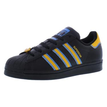 Imagem de adidas Tênis feminino Superstar PS, Core Black/Collegiate Gold/Pulse Blue-Black, 6 Big Kid
