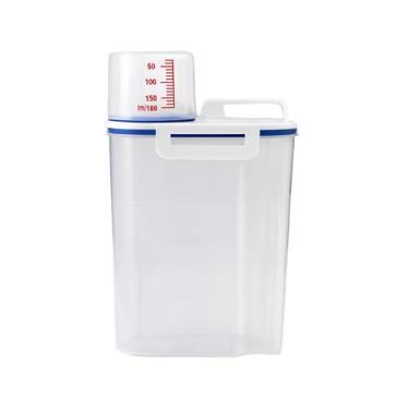 Imagem de Pote Hermético Com Medidor 2,5L Arroz Grãos Ração Dispenser - Prox