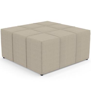 Imagem de Puff Quadrado Milano 90x90cm W01 Linho Bege