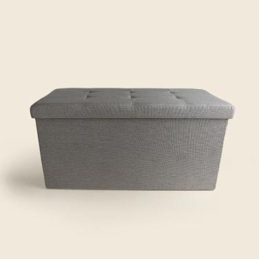 Imagem de Puff Baú Texture G Palha - ACASA Puff Baú Veludo G Palha - ACASA