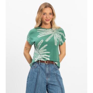 Imagem de Blusa Feminina Viscotorcion Rovitex Verde, P, Verde