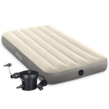 Imagem de Colchão Inflável Solteiro Dura Beam Fiber Tech Com Bomba Elétrica 220v - Intex