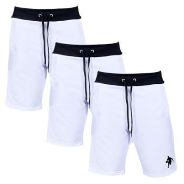 Imagem de Kit 3 Shorts Moletom Plus Size Bermuda Grande Esportes Academia Cor:;Tamanho:G2;Gênero:Masculino-Masculino