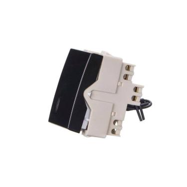 Imagem de Módulo Interruptor Simples Com Luz Margirius Sleek 10A Preto Ebony