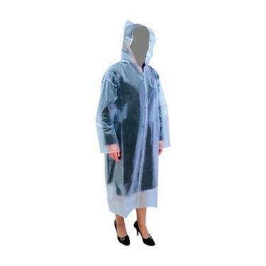 Imagem de Capa Chuva Pvc C/Manga Laminada Descartável 1,20M - POLICAP