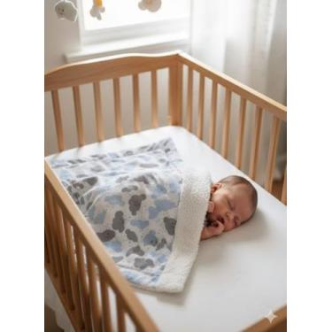 Imagem de Manta Sherpa Dupla Face Para Bebê Menino - REMI ENXOVAIS, nuven azul 