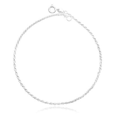 Imagem de Pulseira Cordão Masculina 1,8mm de Ouro 18k Baiano Banhada a Prata - T