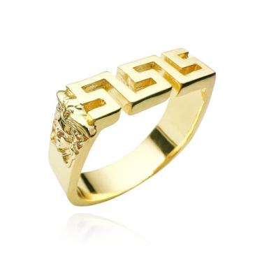 Imagem de Anel Masculino Banhado a Ouro 24K Dedeira Da Medusa Personalizada - Tr