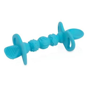 Imagem de Colher Infantil Introdução Alimentar Bebê Silicone C/ Travas - Nuby, A