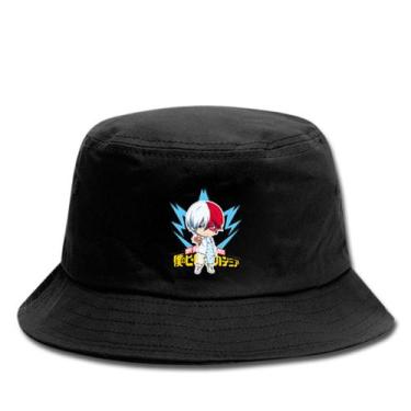 Imagem de Bucket Hat My Heros Academias Chapéu de sol unissex 58 cm de algodão -