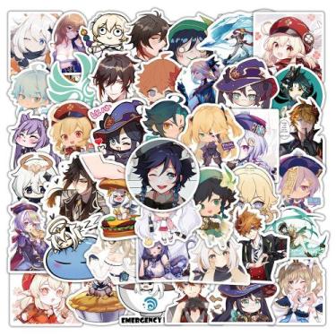 Imagem de Adesivos de anime em vinil impermeável Genshins Impacts (50 unidades) 