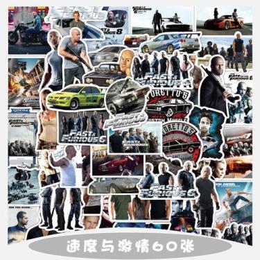 Imagem de Adesivos Fasts Furiouss Anime Cartoon 50 unidades de PVC impermeável -