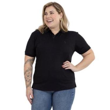 Imagem de Camisa Polo Plus Size Feminina Botões Dia a Dia Trabalho-Feminino