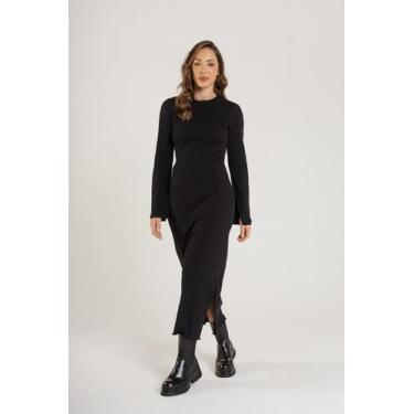 Imagem de Saia Feminina em Ribana Canelada Just Basic, Preto, XG