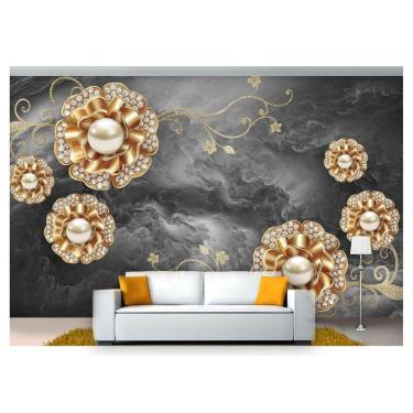 Imagem de Papel De Parede Floral Flores Textura Sala 3D 3M² Xfl206