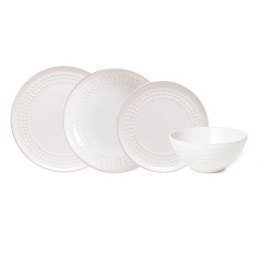 Imagem de Jogo Copa E Cia 16 Peças Tramato Em Cerâmica Off-white