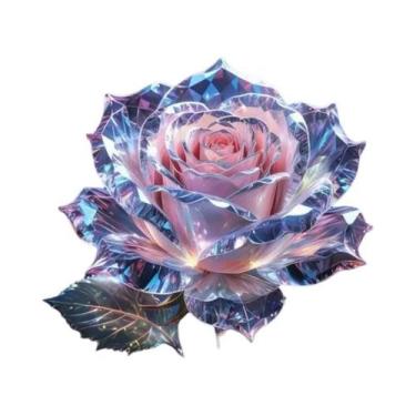 Imagem de Pintura Diamante Artesanato Flor De Cristal Ponto Cruz Arte Pôster Tel