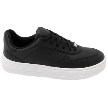 Imagem de Tênis Moleca Feminino Confortável Preto Plataforma 3cm-Feminino